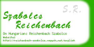 szabolcs reichenbach business card